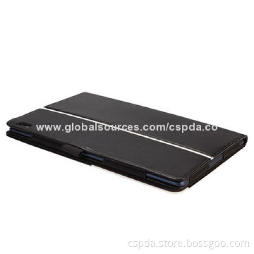 Folio Stand Cases for Lenovo Tab A10-70 A7600 with Card Slots and White Stripe